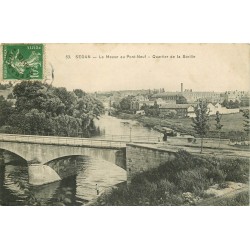 08 SEDAN. La Meuse au Pont-Neuf Quartier de la Sorille 1908