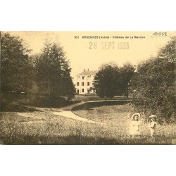 36 ORSENNES. Château de la Marche avec enfants au premier plan 1933