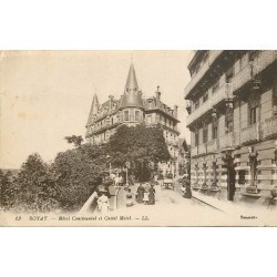2 x cpa 63 ROYAT-LES-BAINS. Hôtel Continental Castel et le Paradis 1922