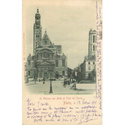 PARIS 05 Eglise Saint-Etienne du Mont et Tour Clovis Place Sainte-Geneviève 1901