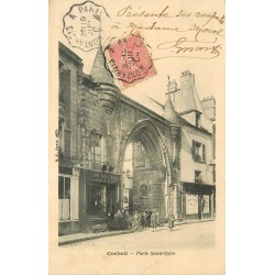 91 CORBEIL. Lunetterie Centrale Aubert Porte Saint-Spire 1904