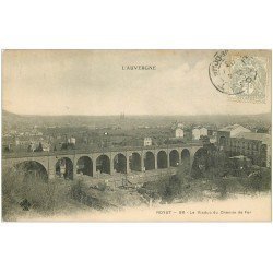 carte postale ancienne 63 ROYAT. Viaduc du Chemin de Fer 1903