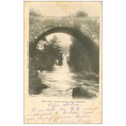 carte postale ancienne 63 SAILLANT. Pont Cascade Puy d'Eraigne 1903