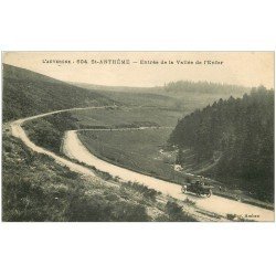 carte postale ancienne 63 SAINT-ANTHEME. Voiture Tacot Vallée de l'Enfer