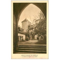carte postale ancienne 03 ABBAYE SAINT-VINCENT DE CHANTELLE. Chevet de l'Eglise