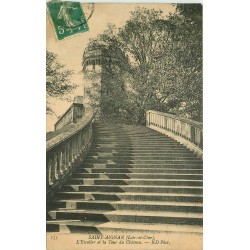41 SAINT-AIGNAN. Escalier et Tour du Château 1910
