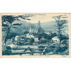 carte postale ancienne 63 SAINT-NECTAIRE. L'Eglise et Village