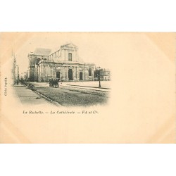 2 cpa 17 LA ROCHELLE. Cathédrale et Grosse Horloge vers 1900