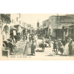 2 cpa RABAT. Rue Souïka et Grand Pavillon Hôpital Marie-Feuillet