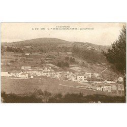 carte postale ancienne 63 SAINT-PIERRE-LA-BOURLHONNE. Le Village 1929