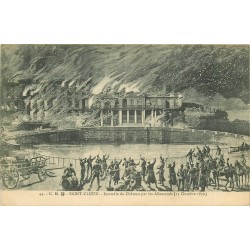 92 SAINT-CLOUD. Incendie du Château en 1870