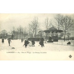 87 LIMOGES. Le Champ de Juillet sous la Neige