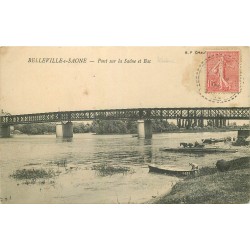 3 cpa 69 BELLEVILLE-SUR-SAONE. Pont et Bac, Avenue du Port et St-Jean Ardières 1906