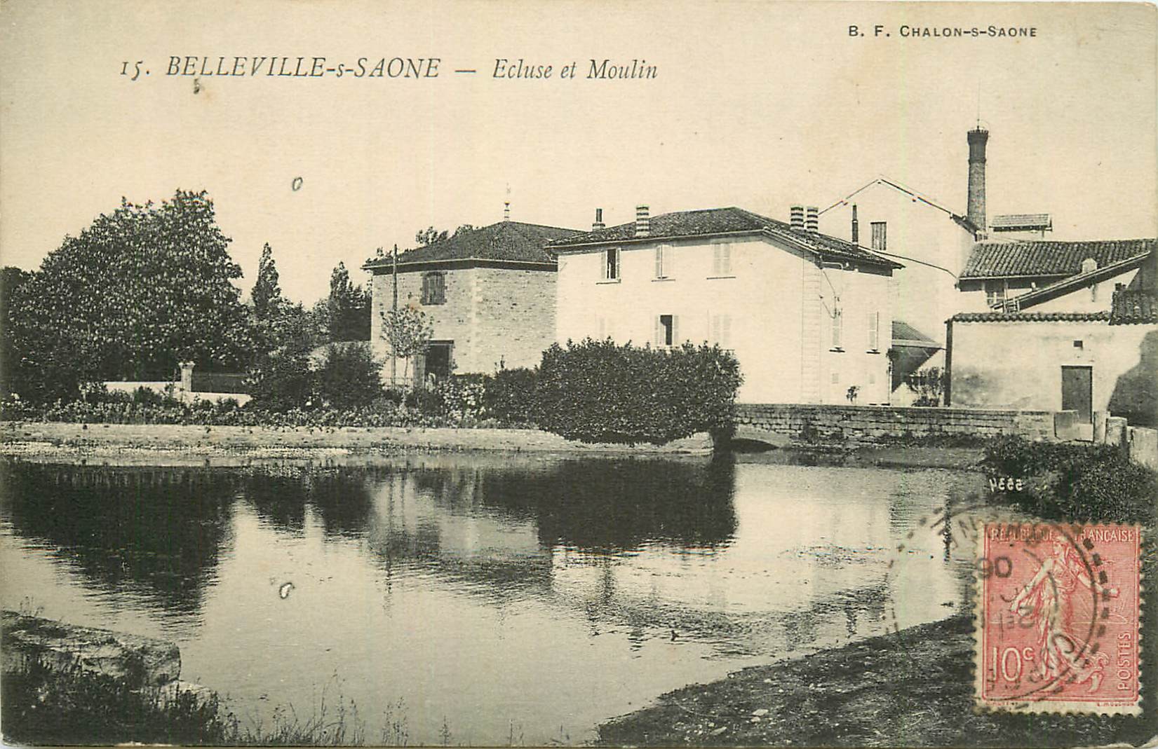 69 BELLEVILLE-SUR-SAONE. Ecluse et Moulin 1906