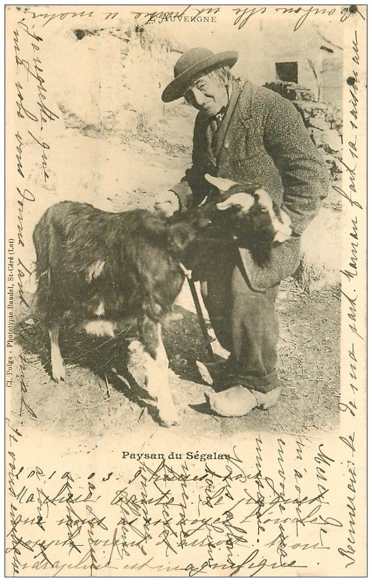 Carte Postale Ancienne CPA 34 – La Salvetat, Paysanne En Capète Et Paysan En Bisaou (1900)