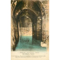 3 cpa JERUSALEM. Piscine Bethesda, Eglise Sainte-Anne, Mosquée Omar et Temple