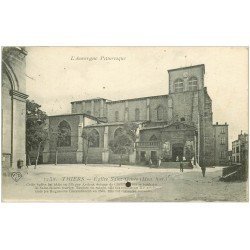 carte postale ancienne 63 THIERS. Eglise Saint Genès 1919