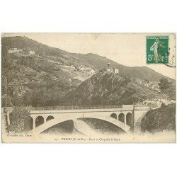 carte postale ancienne 63 THIERS. Le Pont et Chapelle Saint-Roch