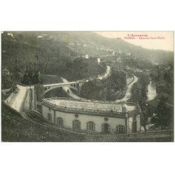 carte postale ancienne 63 THIERS. Le Pont Quartier Saint-Roch 1914