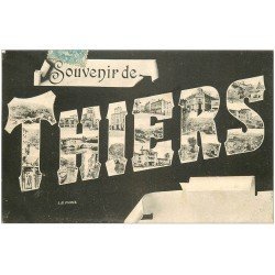 carte postale ancienne 63 THIERS. Souvenir 1907