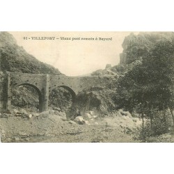 3 cpa 48 VILLEFORT. Vieux Pont à Bayard, Château de Morangies Gorges de la Borne