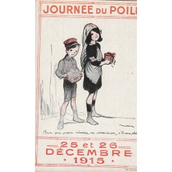 Publicité JOURNEE DU POILU Décembre 1915 "Pour que papa vienne en permission"