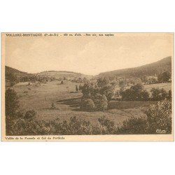carte postale ancienne 63 VOLLORE-MONTAGNE. Vallée Pasnole Col Perthuis 1945