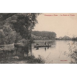 89 CHAMPIGNY-SUR-YONNE. Passeur en barge 1909