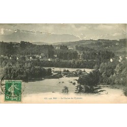 3 cpa 64 PAU. Chaîne des Pyrénées, le Château 1912 et Place Royale 1913