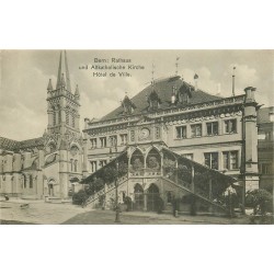 2 cpa BERN BERNE. Hôtel de Ville et vue panoramique