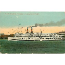 TRANSPORTS Bateaux. Steamer QUEBEC St Lawrence River 1914