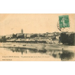 33 LA REOLE. Quais sur les Bords de la Garonne 1910