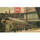 76 ROUEN. Carte montage d'un train wagon-lits en gare