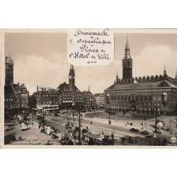 Danemark COPENHAGUE. Place Hôtel de Ville 1936
