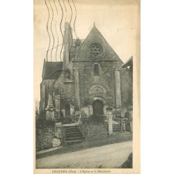 60 CINQUEUX. Eglise et Monument timbres taxe 1932