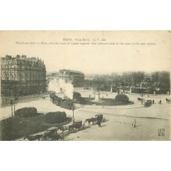 21 DIJON. Tramway Train à vapeur Place Darcy 1911