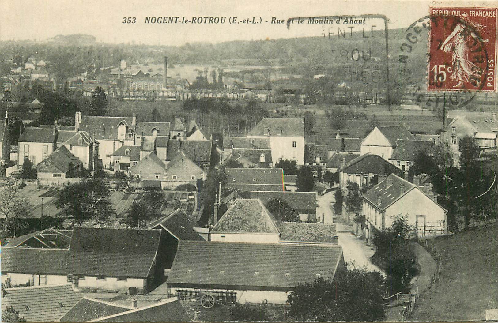 28 NOGENT-LE-ROTROU. Rue et Moulin d'Ahaut 1930