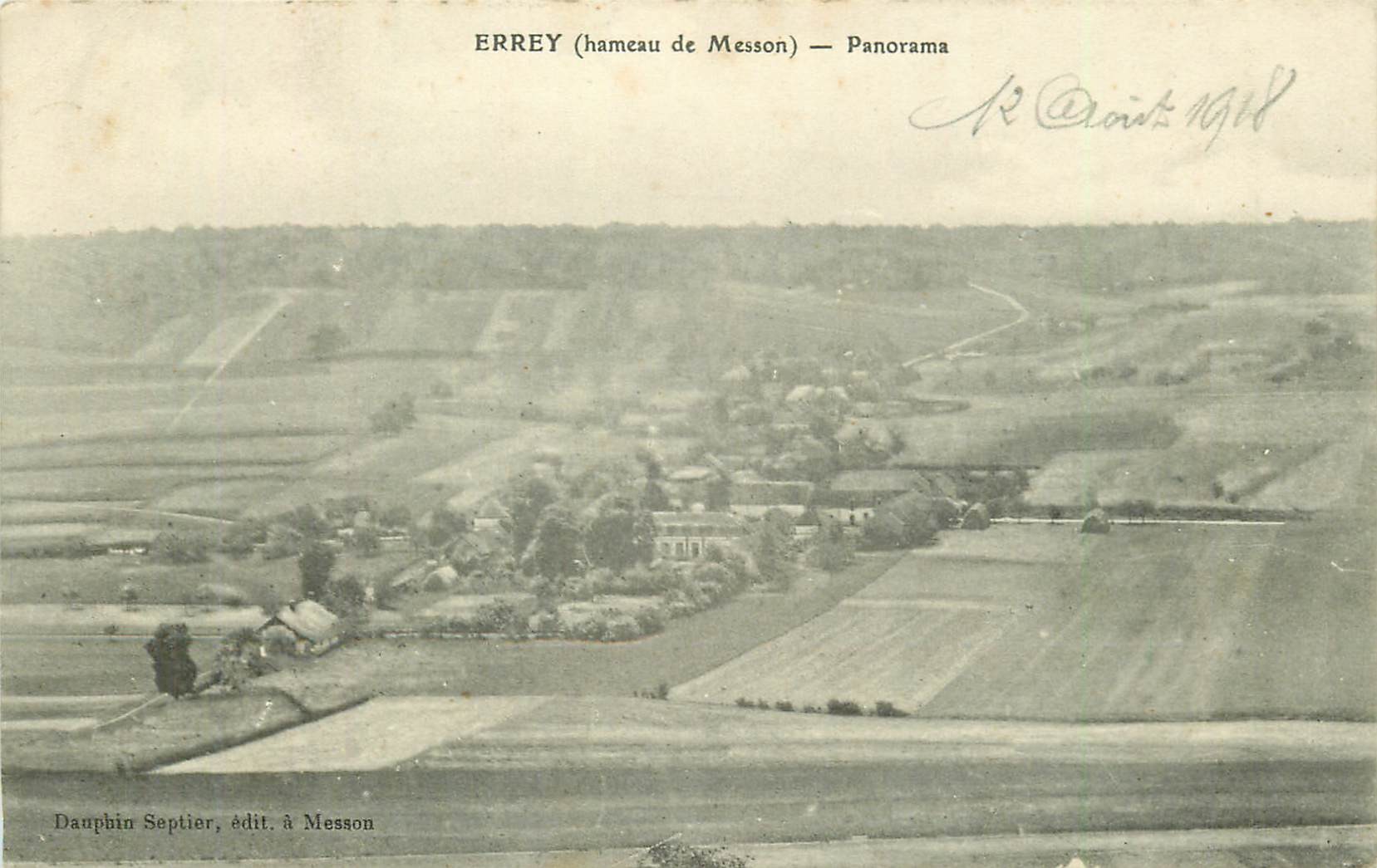 10 ERREY. Panorama hameau de Messon 1918