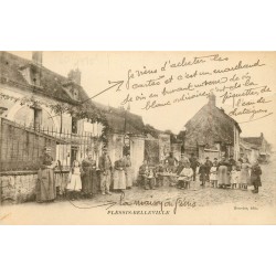 60 PLESSIS-BELLEVILLE. Réunion de buveurs à la terrasse d'un Marchand de vins Café 1917