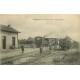 77 MONTHYON. Train, locomotive et cycliste à la Gare route de Meaux