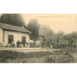 77 SAINT-SOUPPLETS. Train locomotive à la Gare 1918