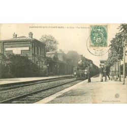 77 DAMMARTIN-JUILLY-SAINT MARD. La Gare avec Train locomotive 1907