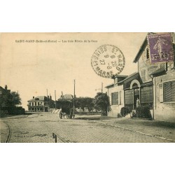 77 SAINT-MARD. Les trois Hôtels de la Gare 1927 café restaurant Petit