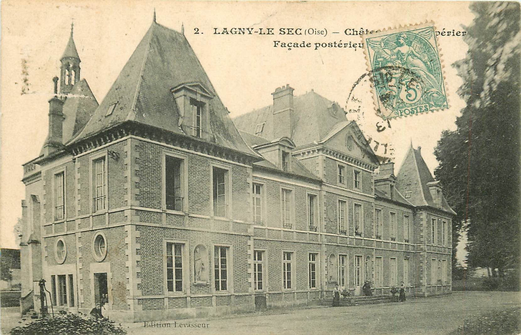 60 LAGNY-LE-SEC. Château de Longpérier vers 1905