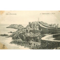 2 cpa 35 SAINT-LUNAIRE. Le Décollé et Grand Hôtel sur la Plage 1905