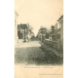 2 cpa 37 SAINT-EPAIN. Rue Principale et Château Montgoger vers 1900