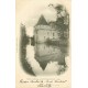 3 cpa 37 PREUILLY-SUR-CLAISE. Château Boussay, Eglise et en Claise vers 1904