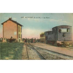 77 MONTGE-SOUS-DAMMARTIN. La Gare avec Train locomotive 1931
