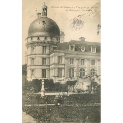 3 cpa 36 CHATEAU DE VALANCAY. Jardin Madame la Duchesse et Pont-Levis 1904