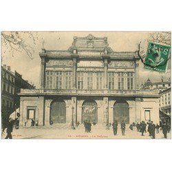 carte postale ancienne 34 BEZIERS. Le Théâtre 1908 "" Madame sans gêne ""